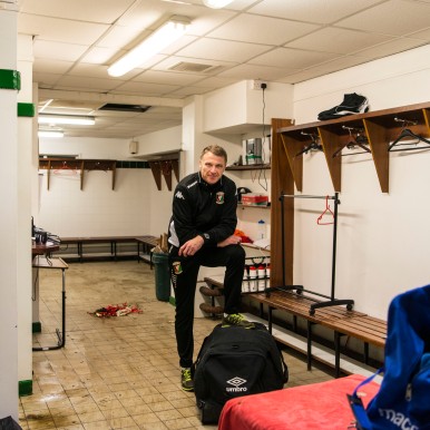 2016 IM MÄRZ, FC GLENTORAN BELFAST - COLERAINE FC, Stadion The Oval, Alan Kernaghan, Belfast